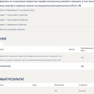 Практика Синергия информационные системы (ИСиТ ИБ)