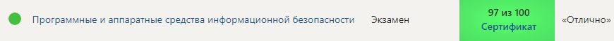 Программные и аппаратные средства информационной безопасности тест Синергия