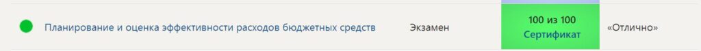 Планирование и оценка эффективности расходов бюджетных средств тест Синергия